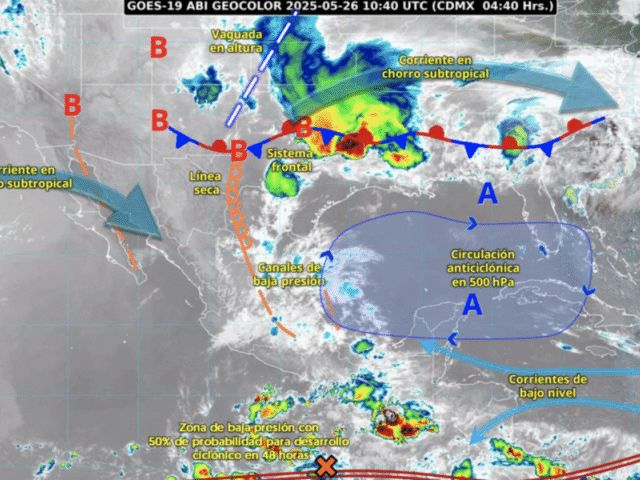 Alerta Conagua sobre lluvias muy fuertes en al menos 8 estados