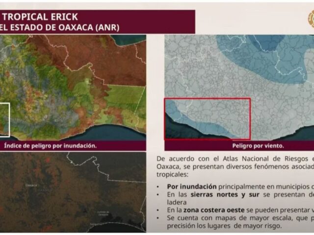 En alerta, 22 municipios de Oaxaca por evolución de tormenta Erick