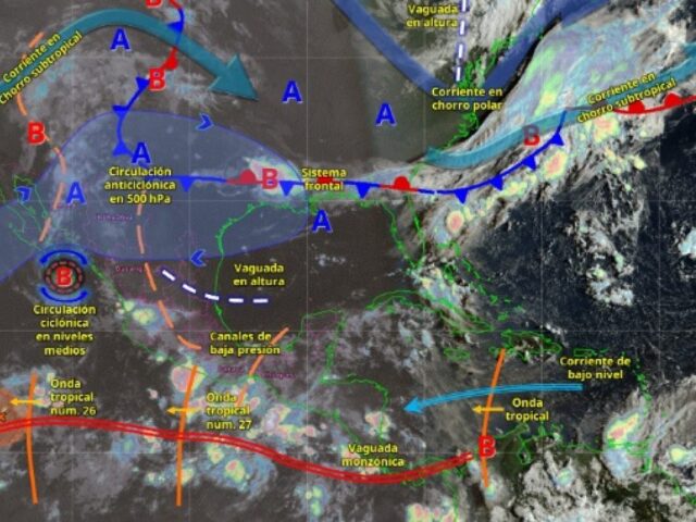 Alertan por lluvias intensas en Guerrero, Oaxaca, Chiapas y Veracruz
