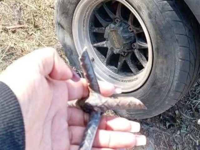 Alertan por presuntos poncha llantas en la carretera 120