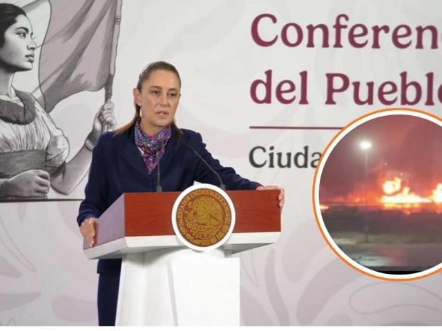 FGR hará peritaje por incendio al exterior de Dos Bocas: Sheinbaum