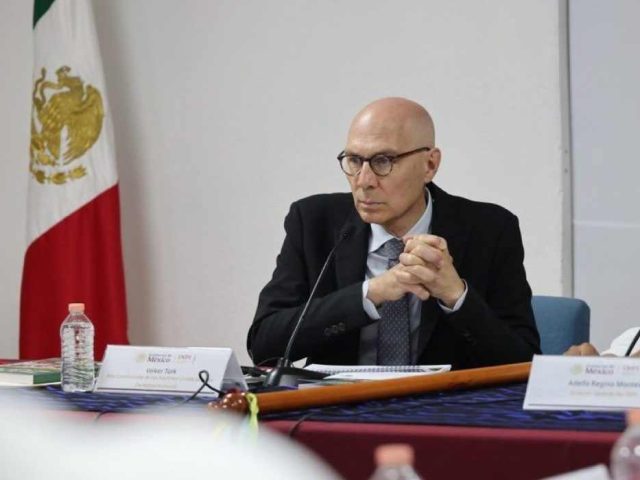 Recibe Sheinbaum al Alto comisionado de la ONU en Palacio